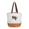 Picnic Time Family Of Brands NCAA Wake Forest Demon Deacons Coronado Canvas and Willow Basket Tote - Picnic Bag 203-00-187-614-0 - alternate 1