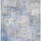 Homeroots 3' X 5' Denim Blue Gray And Ivory Abstract Washable Indoor Outdoor Area Rug 618082 - alternate 2