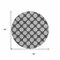 Homeroots 8' Charcoal And Ivory Round Polka Dot Washable Indoor Outdoor Area Rug 614889 - alternate 4