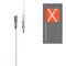 Safetywhips Warning Whip Heavy Duty Whip with Flag, White Whip, Orange Flag, White Reflective X, 36 Length SW03QD-XW - alternate 3