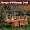 Pure Garden 10 ft Offset Patio Umbrella 8 ft Tall Hanging Cantilever Umbrella Fade-Resistant Shade Umbrella 50-LG1420 - alternate 3