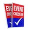 Signmission Event Check-in, Plastic Signs Only 24 Inch x 36 Inch, Corrugated Plastic, 2PK CSB-2436-2PACK-Event Check-in - alternate 1