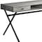 Homeroots 47" Gray and Black Computer Desk With Two Drawers 333545 - alternate 2