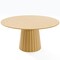 Homeroots 60" Brown Solid Wood Pedestal Base Round Top Dining Table 721015 - alternate 1