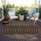 Homeroots 8' Chocolate Taupe And Copper Round Tribal Washable Indoor Outdoor Area Rug 582556 - alternate 2