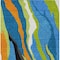 Homeroots 10' X 14' Denim Blue Copper And Green Abstract Washable Indoor Outdoor Area Rug 600965 - alternate 2