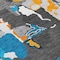 Homeroots 5' X 8' Charcoal Copper And Teal Blue Abstract Washable Indoor Outdoor Area Rug 599545 - alternate 3