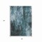Homeroots 5' X 8' Teal Blue Gray And Ivory Abstract Washable Indoor Outdoor Area Rug 617669 - alternate 3
