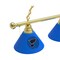 Holland Bar Stool Co St Louis Blues 3 Shade Billiard Light, Brass Fixture BL3BRSTLBlu - alternate 2