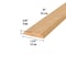 M-D Building Products 1-3/4 in. x 5/16 in. x 36 in. Natural Hardwood Flat-Profile Threshold for Doorways 11882 - alternate 2