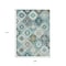 Homeroots 9' X 12' Teal Blue Beige And Ivory Southwestern Washable Indoor Outdoor Area Rug 632285 - alternate 2