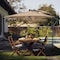 Simple Deluxe 10FT Offset Patio Umbrella, TAN LGBRLAOFFSET10TAN - alternate 3