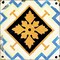 Homeroots 8" x 8" Snowflake and Diamond Peel and Stick Removable Tiles 400493 - alternate 2