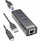 Plugable Technologies USB HUB WITH ETHERNET, 3 PORT USB 3 BUS POWERED HUB WITH GIGABIT ETHERNET COMPAT USB3-HUB3ME - alternate 2