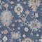 Homeroots 8' X 10' Navy Blue Beige And Gray Floral Washable Indoor Outdoor Area Rug 606167 - alternate 4