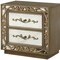 Homeroots 32" X 18" X 28" Antique Gold And Mirrored Poplar Nightstand 318728 - alternate 2