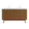 James Martin Vanities Laurent 60" Double Vanity, Honey Oak w/ 3 CM Ethereal Noctis Silestone Top 545-V60D-HNO-3ENC - alternate 1