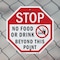Signmission Stop No Food or Drink Beyond This P, 10 Inch X 10 Inch, Plastic Sign OC-P-10-81 - alternate 3