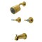 Kingston Brass Double-Handle Tub and Shower Faucet, Brushed Brass KBX8147KPS - alternate 1