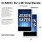 Signmission Jesus Saves, Vinyl Decals Only 24 Inch x 36 Inch, Vinyl Decal, 2PK DSB-2436-2PACK-Jesus Saves - alternate 2