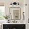 Vaxcel Shirley 3-Light Vanity Light, Matte Black, Clear Fluted Tulip Glass, 21.25-In. Wide W0582 - alternate 2