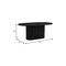 Homeroots 81" Black Wood Pedestal Base Oval Dining Table 623362 - alternate 3