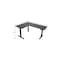 Homeroots Adjustable Black Wood and Stainless Steel L Shape Standing Desk 723784 - alternate 4