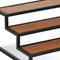 Homeroots 15in Black And Brown Metal And Solid Wood Hand Finished Three Tier Tray 611867 - alternate 5