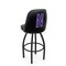 Holland Bar Stool Co Logo Grizzly Northwestern 30 in. Swivel Bar Stool with Black Wrinkle Finish L048 - alternate 1