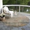 Homeroots 8' Sage And Beige Round Abstract Washable Indoor Outdoor Area Rug 616252 - alternate 4