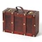 Vintiquewise Wooden Vintage Luggage Trunks - Antique Carry on Suitcase Storage Box with Hinged Lids, Large QI003013.L - alternate 1