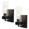 Jonathan Y Harper 4.5" 1-Light Modern Farmhouse Iron/Glass LED Sconce, Oil Rubbed Bronze/Clear, 2PK JYL9909B-SET2 - alternate 1