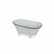 Homeroots 5" White Metal Hand Painted Decorative Tub Tabletop Sculpture 399642 - alternate 2