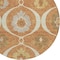 Homeroots 8' Orange Copper And Gray Round Medallion Washable Indoor Outdoor Area Rug 589640 - alternate 2