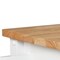 Homeroots 42in Natural and White Butcher Block and Iron Rolling Kitchen Cart With Storage 402544 - alternate 2
