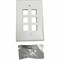 Eaton Tripp Lite Series Safe-IT 6-Port Single-Gang Keystone Wall Plate, Antibacterial, Ivory Matte, TAA N042AB-006-IVM - alternate 2