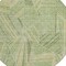 Homeroots 8' Green And Olive Green Round Geometric Washable Indoor Outdoor Area Rug 594781 - alternate 3