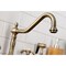Kingston Brass Double-Handle Widespread Kitchen Faucet with Brass Sprayer, Antique Brass KB1793TXBS - alternate 2