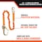Malta Dynamics 4.5ft - 6ft SINGLE LEG STRETCH INTERNAL SHOCK ABSORBING LANYARD W 1 REBAR HOOK, 1 STEEL SNAP HOOK C5115 - alternate 2