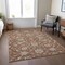 Homeroots 5' X 8' Brown Ivory And Gray Moroccan Washable Indoor Outdoor Area Rug 605176 - alternate 3