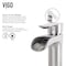 Vigo Niko Single Handle Single-Hole Bathroom Vessel Faucet in Brushed Nickel VG03024BN - alternate 2