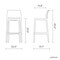 Homeroots Set of Four 30" Taupe Faux Rattan Heavy Duty Plastic Outdoor Bar Height Chairs 565347 - alternate 2