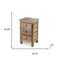 Homeroots 16" Modern Rustic Three Drawer Accent Chest 389701 - alternate 3