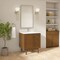 James Martin Vanities Laurent 30" Sgl Vanity, Honey Oak w/ Sgl Hole 3 CM White Zeus Silestone Top and Matching Backsplash 545-V30-HNO-1WZ - alternate 2