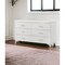 Homeroots 58" White Solid and Manufactured Wood Six Drawer Double Dresser 486523 - alternate 4