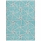 Homeroots 3' X 5' Teal Blue And Ivory Geometric Washable Indoor Outdoor Area Rug 612905 - alternate 3