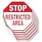 Signmission Stop Restricted Area, 6 inch X 6 inch, Vinyl Decal, 5PK OC-D-5PACK-6-177 - alternate 1
