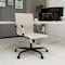 Leisuremod Harris Faux Leather Office Chair - Mid-Back Ergonomic Swivel Desk Chair, Iron Base HOBL19TL - alternate 3