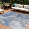 Homeroots 10' X 14' Blue And Ivory Abstract Washable Indoor Outdoor Area Rug 617625 - alternate 1