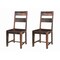 Homeroots Set of Two Dark Brown Solid Wood Ladder Back Dining Side Chairs 522049 - alternate 5